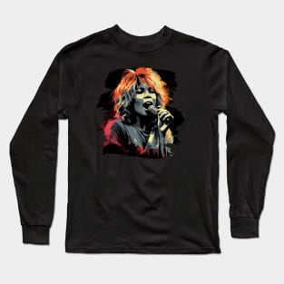 Tina Turner WPAP design Long Sleeve T-Shirt